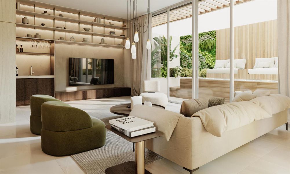 Furnished interior view inside a new home in , Delray Beach (Image 17). Furnished interior view inside a new home in , Delray Beach (Image 17).