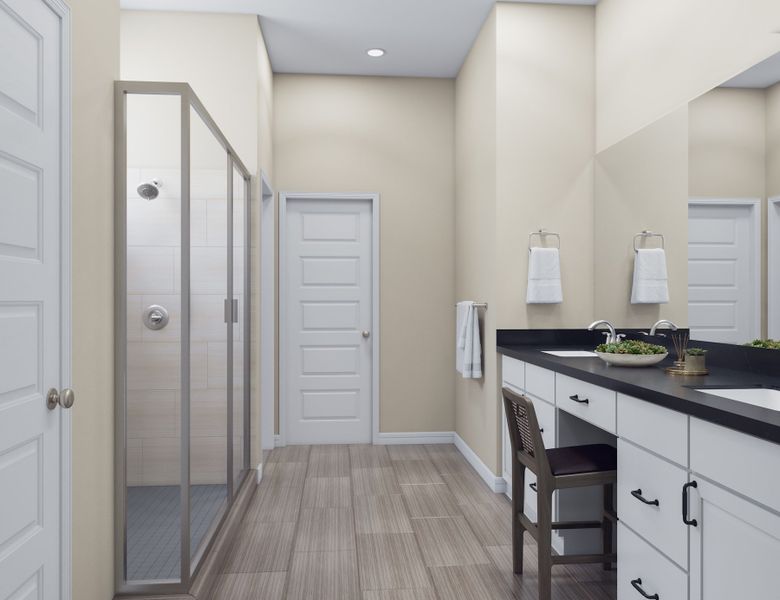 Representative furnished interior of a home built from the Tanager by Tri Pointe Homes in Oakhill Reserve, Tomball (Image 11).