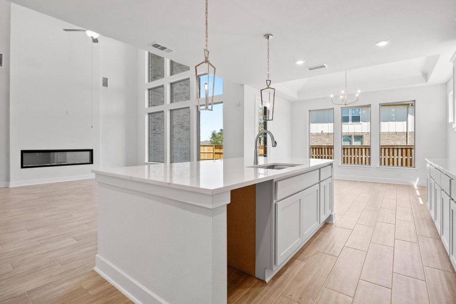 Furnished interior view inside a new home in Parmer Ranch, Georgetown (Image 6).