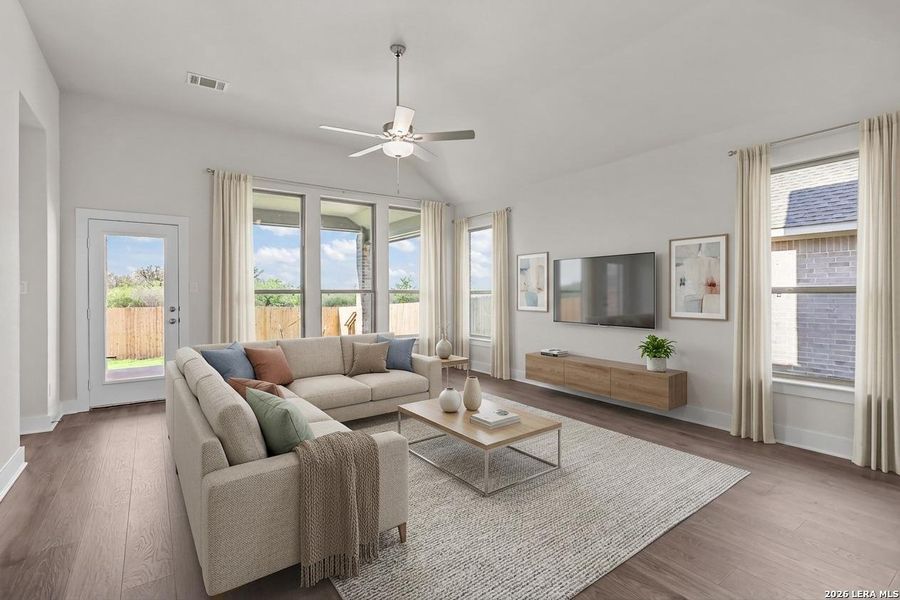 Furnished interior view inside a new home in Nopal Valley, San Antonio (Image 8).