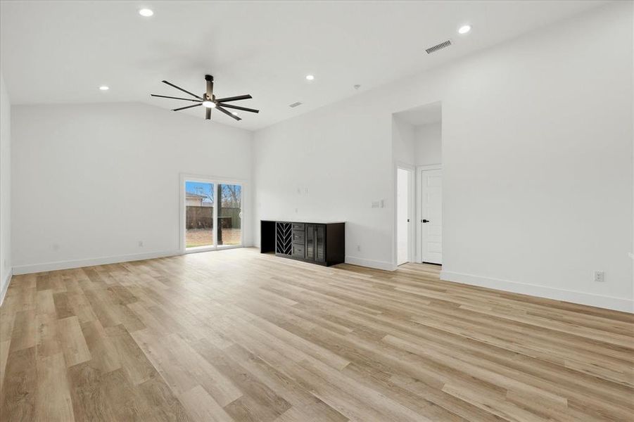 Living room with entertainment stand