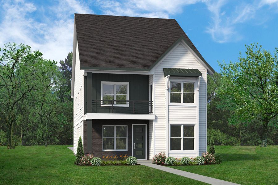 Representative exterior photo of a completed home built from the Timothy 2 Story by Baker Residential in Atwater Station - Village Collection, Fuquay Varina, NC (Image 24).