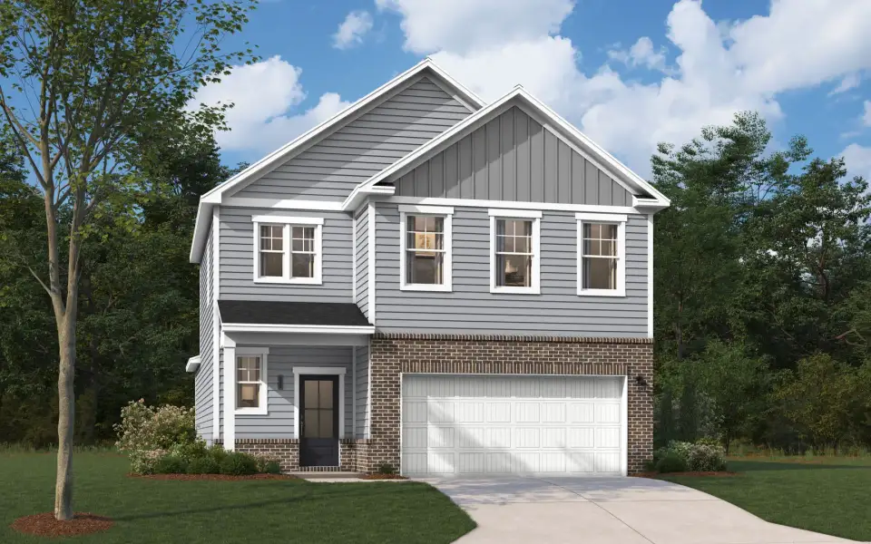 Representative exterior photo of a completed home built from the The Rainey by Stanley Martin Homes in Bell Meadows, Winnabow, NC (Image 22). Representative exterior photo of a completed home built from the The Rainey by Stanley Martin Homes in Bell Meadows, Winnabow, NC (Image 22).