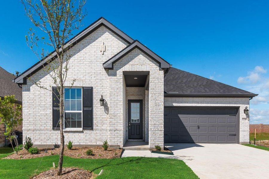 Front exterior of a new home in Walden Pond, Forney, TX, highlighting curb appeal (Image 20).