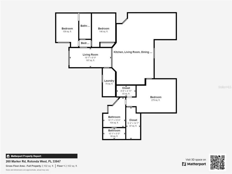 2D floor plan layout of this home in , Rotonda West, FL (Image 5).