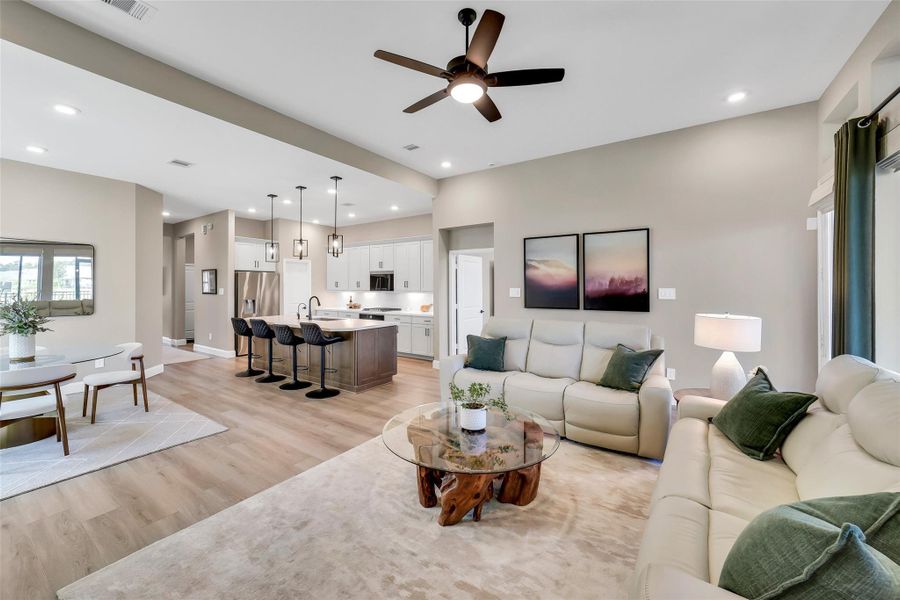 Furnished interior view inside a new home in , Willis (Image 17).