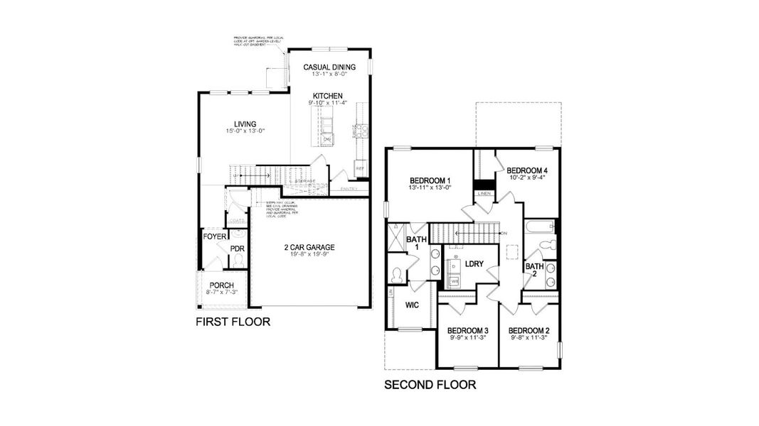 2D floor plan layout of this home in Sky Ranch, Watkins, CO (Image 3).