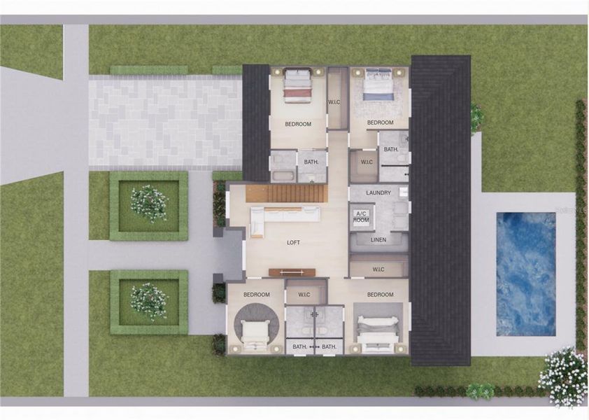 2D floor plan layout of this home in , Orlando, FL (Image 4).