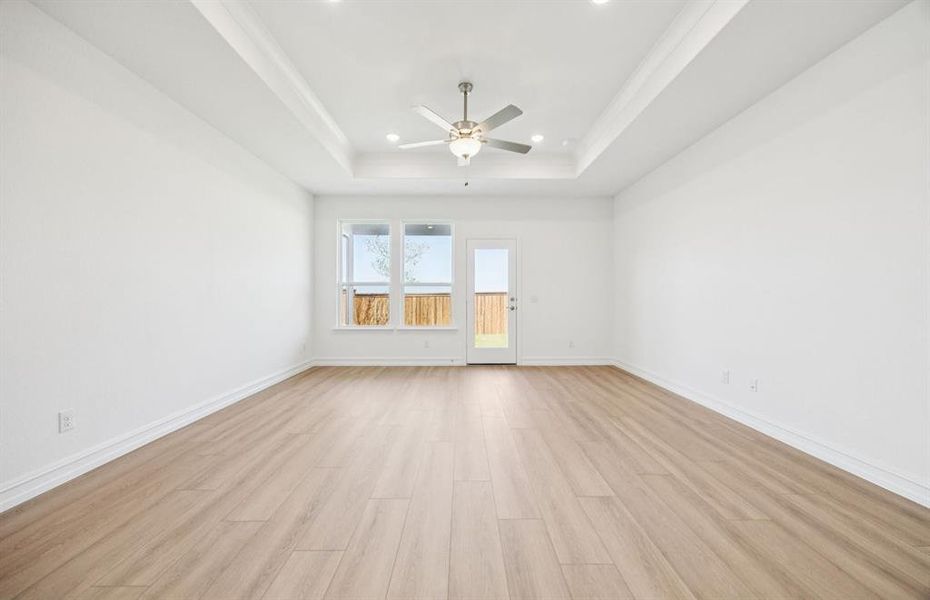 Gathering room with view of main living areas