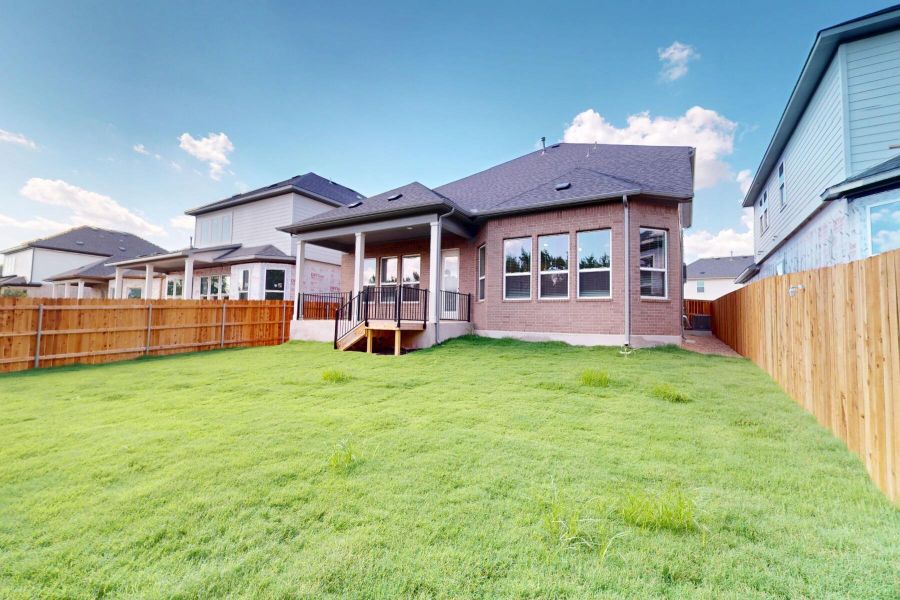 Exterior details and patio area of a home in Edgewood, Leander (Image 3). Exterior details and patio area of a home in Edgewood, Leander (Image 3).