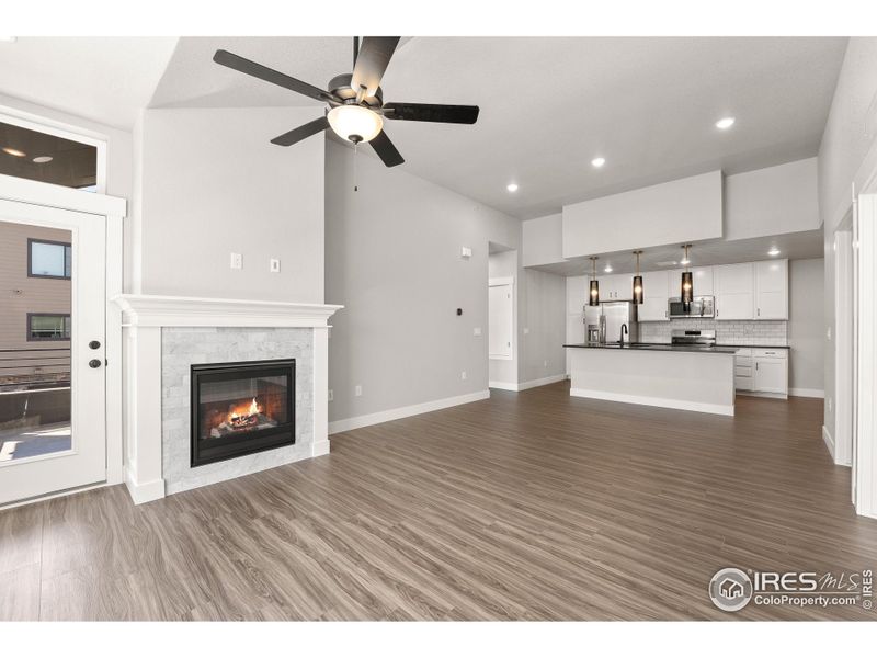 Cozy up to your included fireplace.