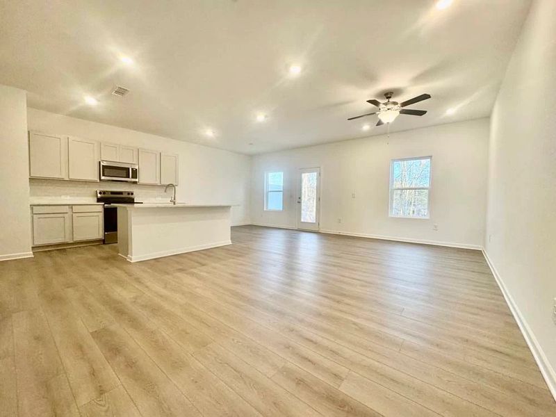 Family Room & Kitchen View
