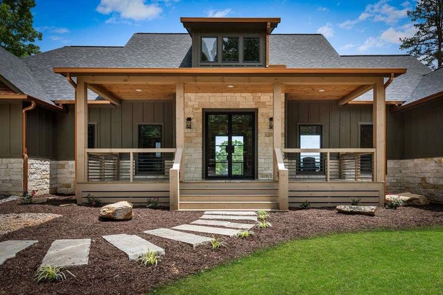 Exterior details and patio area of a home in , Mineral Bluff (Image 26).
