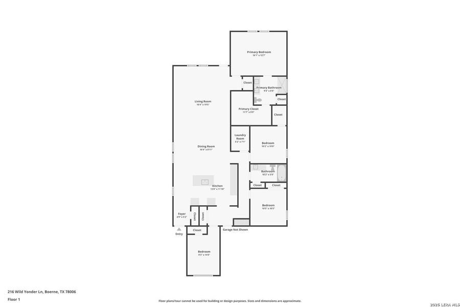 2D floor plan layout of this home in Corley Farms, Boerne, TX (Image 4).