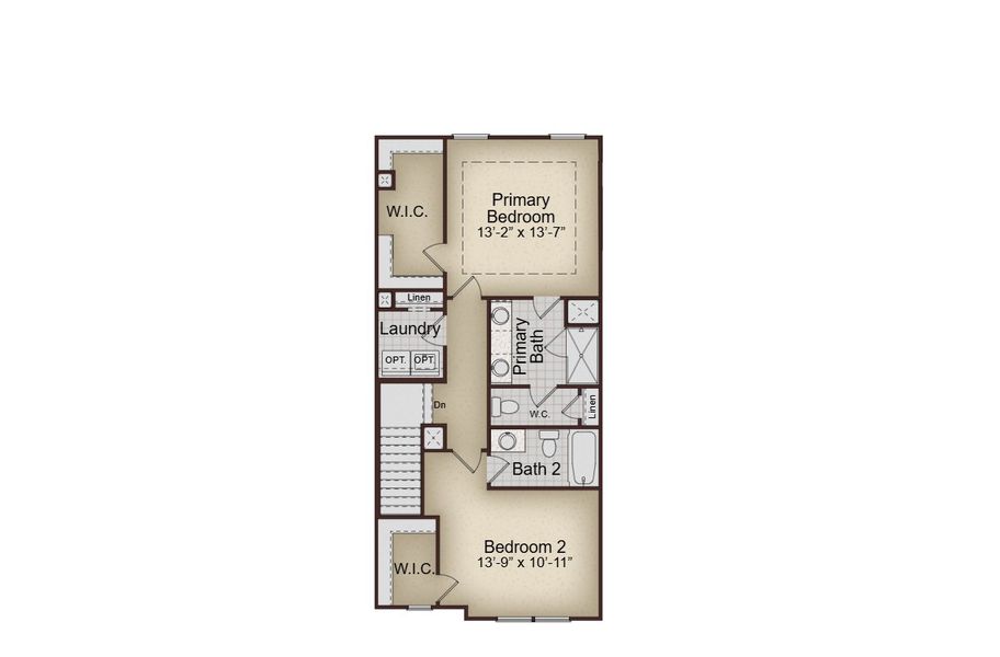 2D floor plan layout for the Lennox by McKinley Homes in Marietta Crossing Township, Marietta, GA (Image 3).