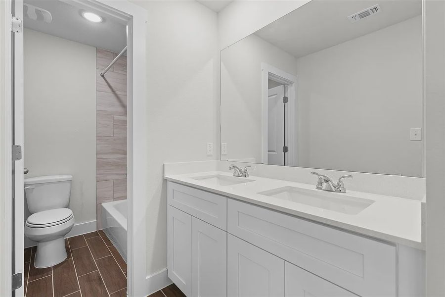 Furnished interior view inside a new home in The Grove at Blackhawk, Pflugerville (Image 10).