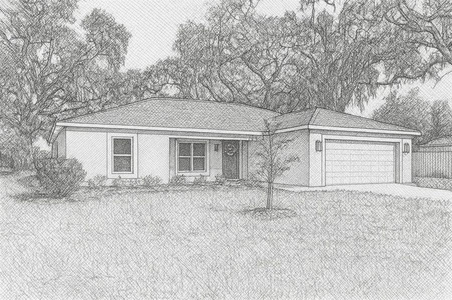 Exterior rendering of this home design in , Leesburg, FL (Image 1). Exterior rendering of this home design in , Leesburg, FL (Image 1).
