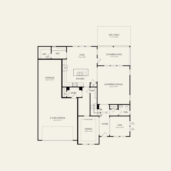 2D floor plan layout for the Herdwick by Pulte Homes in The Retreat at Carolina Ridge, Harrisburg, NC (Image 7). 2D floor plan layout for the Herdwick by Pulte Homes in The Retreat at Carolina Ridge, Harrisburg, NC (Image 7).