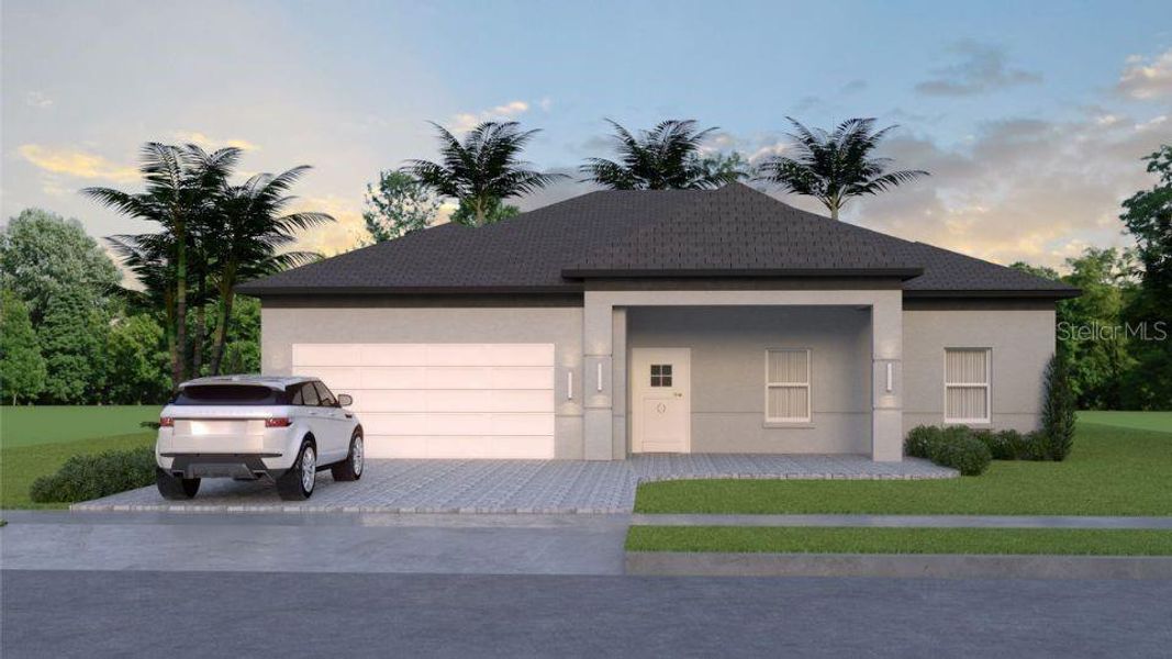 Front exterior of a new home in , North Port, FL, highlighting curb appeal (Image 1). Front exterior of a new home in , North Port, FL, highlighting curb appeal (Image 1).