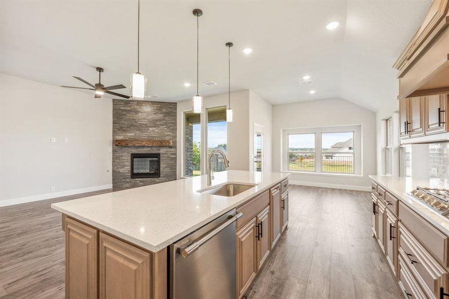 Furnished interior view inside a new home in Parks at Panchasarp Farms 55-60, Burleson (Image 8).