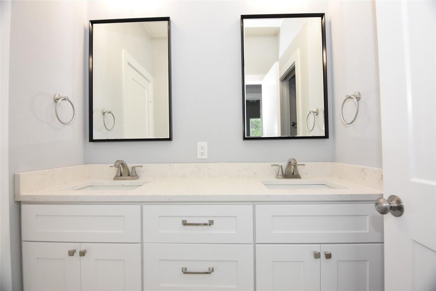 Second full bath with double sink Second full bath with double sink