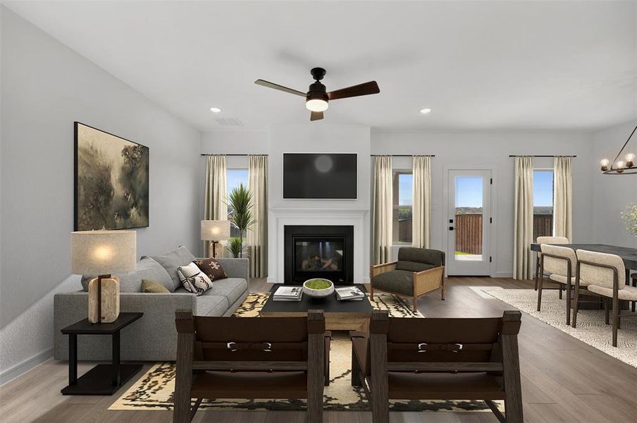 Furnished interior view inside a new home in Aspire at Reunion, Newark (Image 28). Furnished interior view inside a new home in Aspire at Reunion, Newark (Image 28).