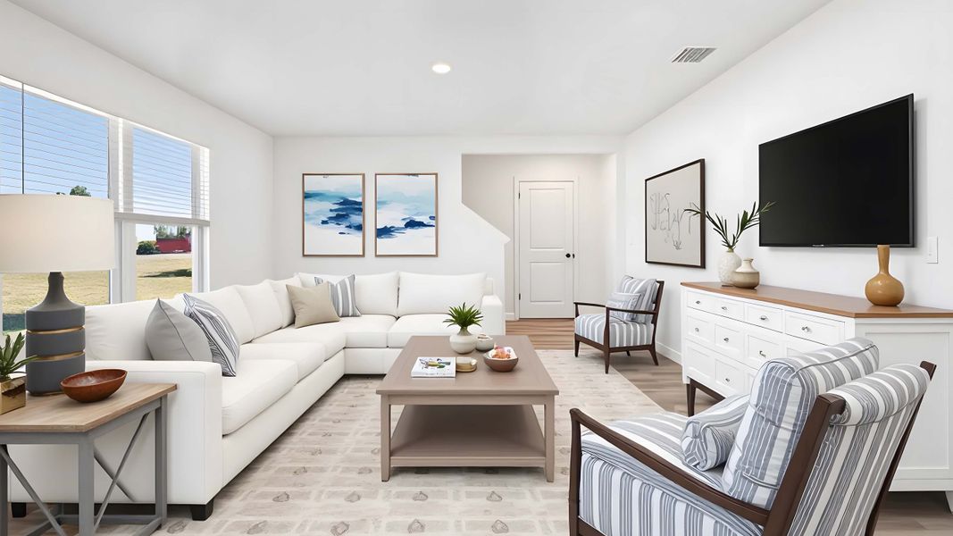 Representative furnished interior of a home built from the Ensley by D.R. Horton in Sandal Key, Weeki Wachee (Image 3).