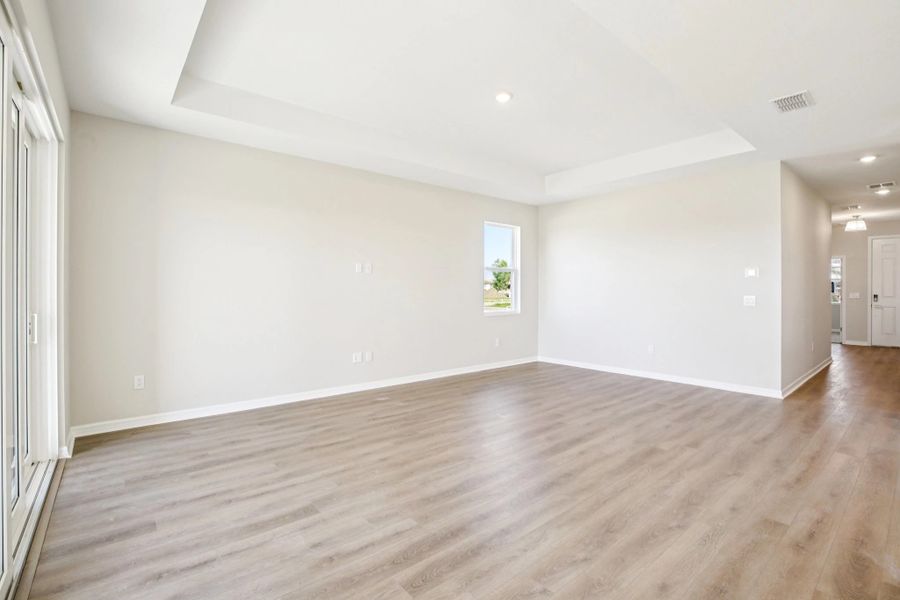 Beautiful family room space as you continue down the front hallway