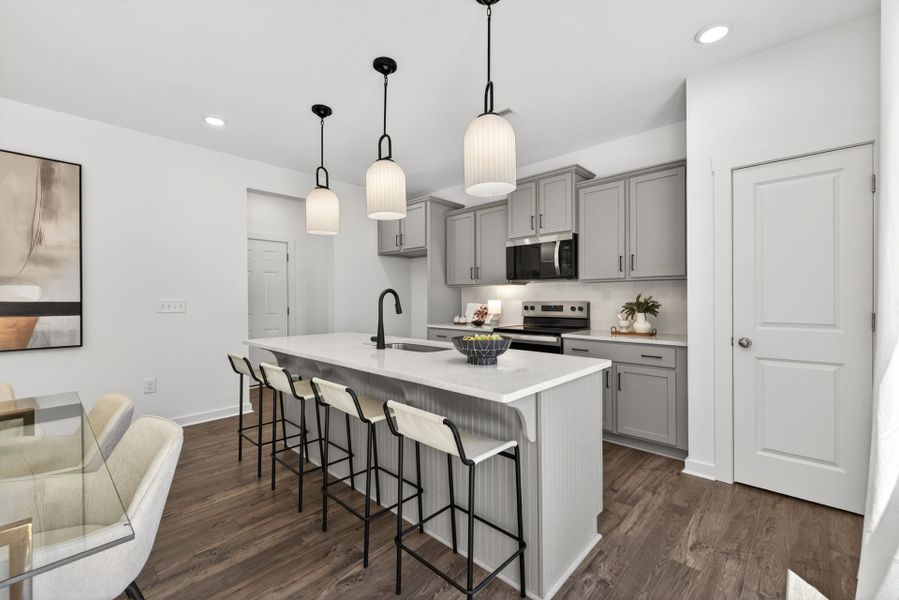 Furnished interior view inside a new home in White Oak Creek Crossing, Angier (Image 5).