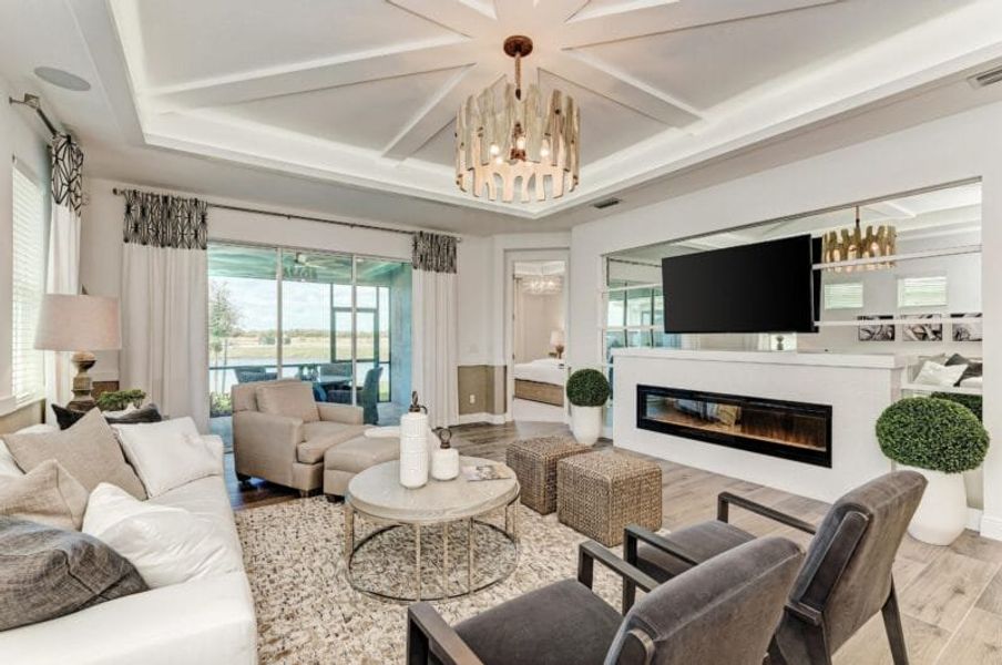 Representative furnished interior of a home built from the Paradise by Medallion Home in Reflection Villas at Watercolor Place, Bradenton (Image 4).