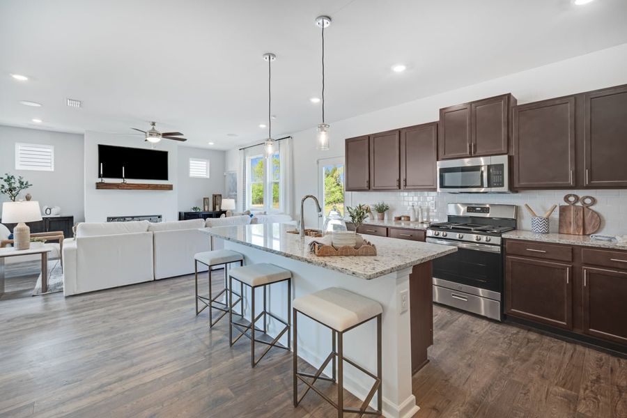 Representative furnished interior of a home built from the Fairfield by Taylor Morrison in Falls Creek, Flowery Branch (Image 5).
