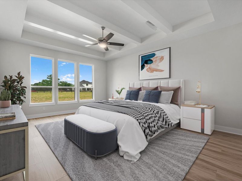 Furnished interior view inside a new home in The Estates at James Lane, Fulshear (Image 8). Furnished interior view inside a new home in The Estates at James Lane, Fulshear (Image 8).