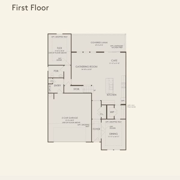 2D floor plan layout for the Wynfield by Pulte Homes in Everhour, Newnan, GA (Image 2). 2D floor plan layout for the Wynfield by Pulte Homes in Everhour, Newnan, GA (Image 2).