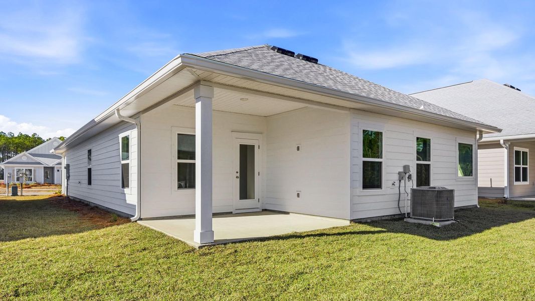 Exterior details and patio area of a home in Bayside at Ward Creek, Panama City Beach (Image 4).