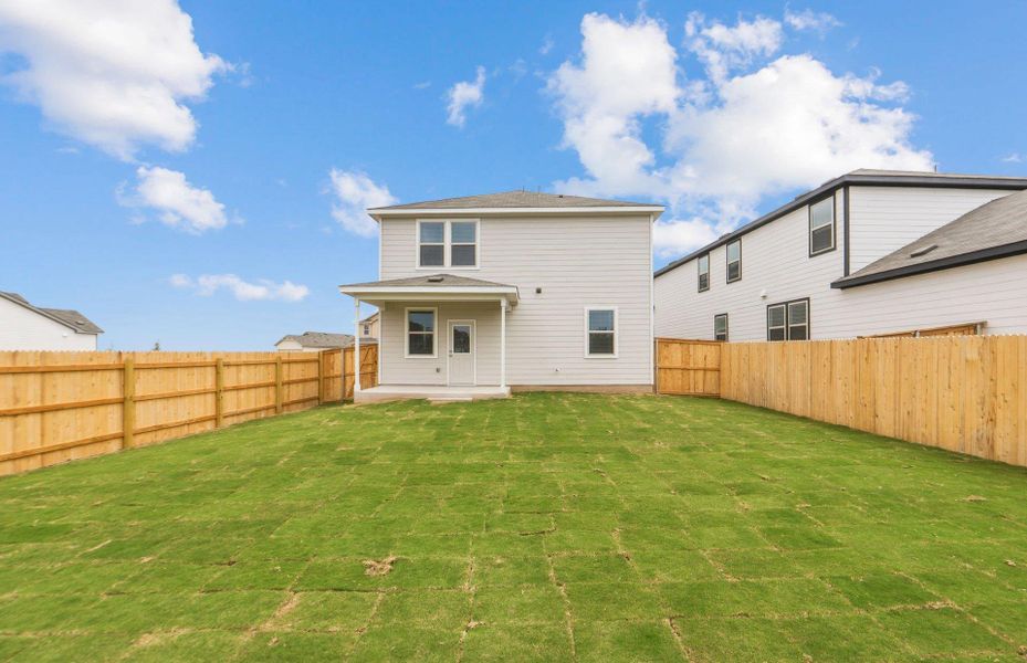 Exterior details and patio area of a home in Sonterra, Jarrell (Image 22).