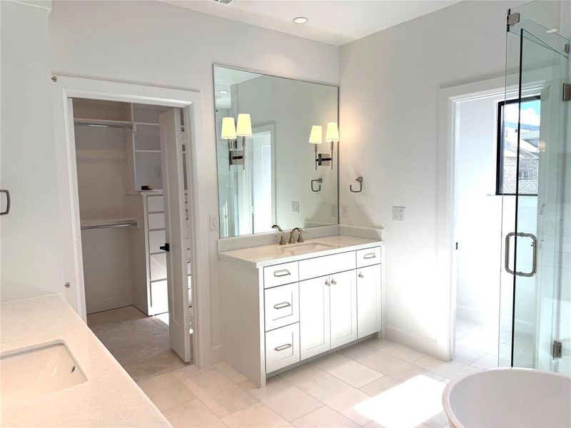 Primary Bath with dual vanities