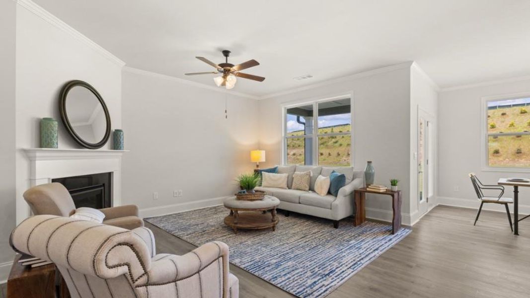 Furnished interior view inside a new home in Hamptons at Riverwood North, Dallas (Image 11).