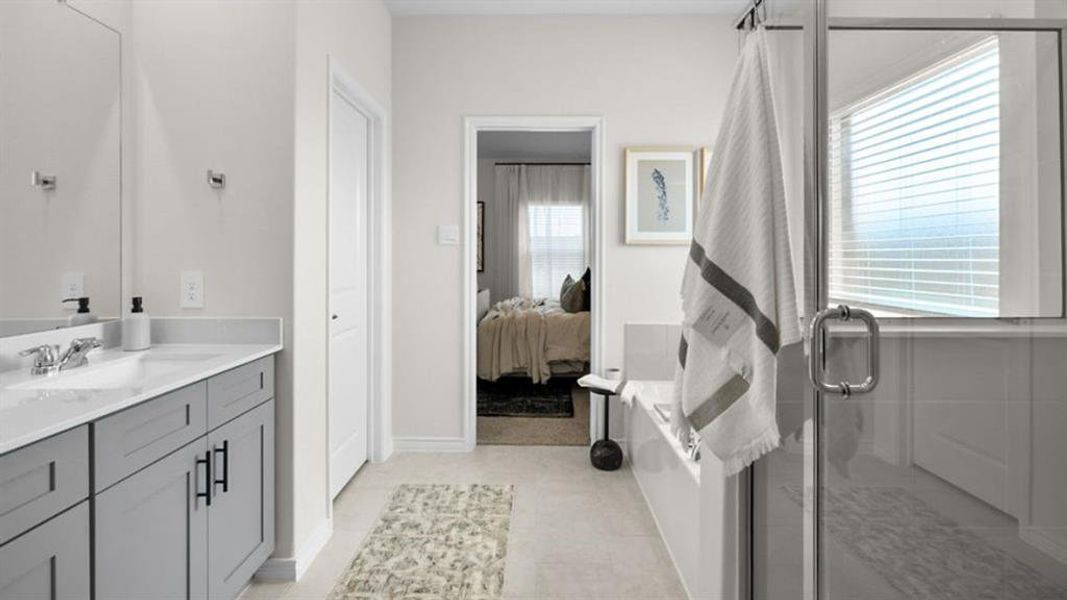 Furnished interior view inside a new home in The Preserve at Forum, Grand Prairie (Image 16). Furnished interior view inside a new home in The Preserve at Forum, Grand Prairie (Image 16).