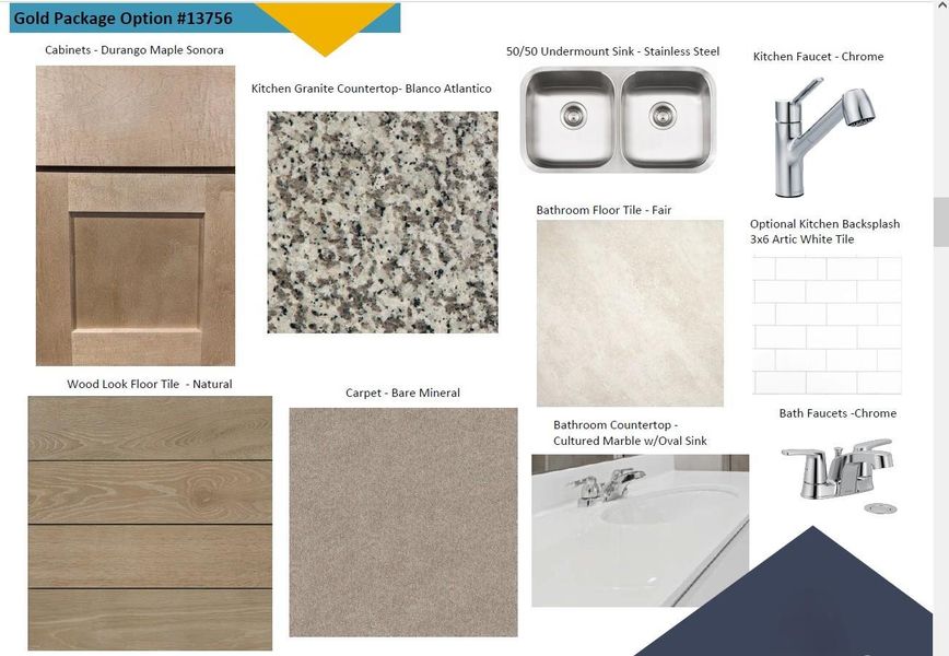 Sample of building materials used in homes in Marble Creek Crossing, Austin (Image 3).