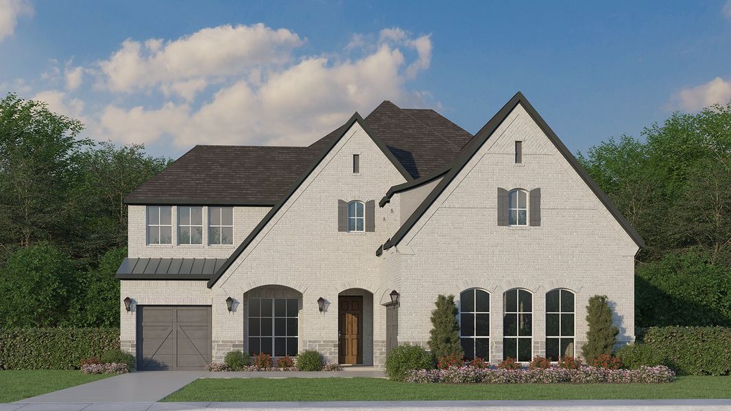 Plan 1692 Elevation C with Stone