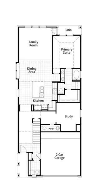 2D floor plan layout of this home in Brookewater, Rosenberg, TX (Image 4).