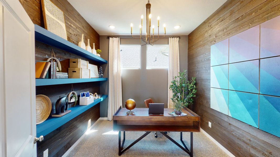 Representative furnished interior of a home built from the Saxony – 45′ Lot by Chesmar Homes in Sunterra, Katy (Image 6).