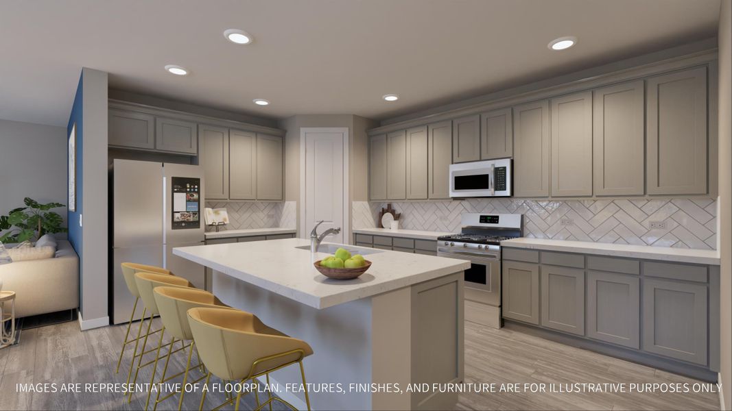 Furnished interior view inside a new home in Emberly  45', Beasley (Image 6).