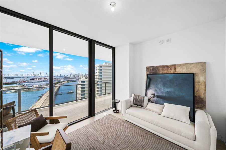 Furnished interior view inside a new home in , Miami Beach (Image 9).
