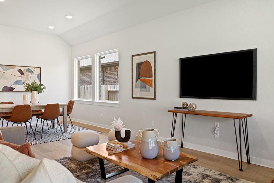 Furnished interior view inside a new home in Park Collection at Lariat, Liberty Hill (Image 31). Furnished interior view inside a new home in Park Collection at Lariat, Liberty Hill (Image 31).