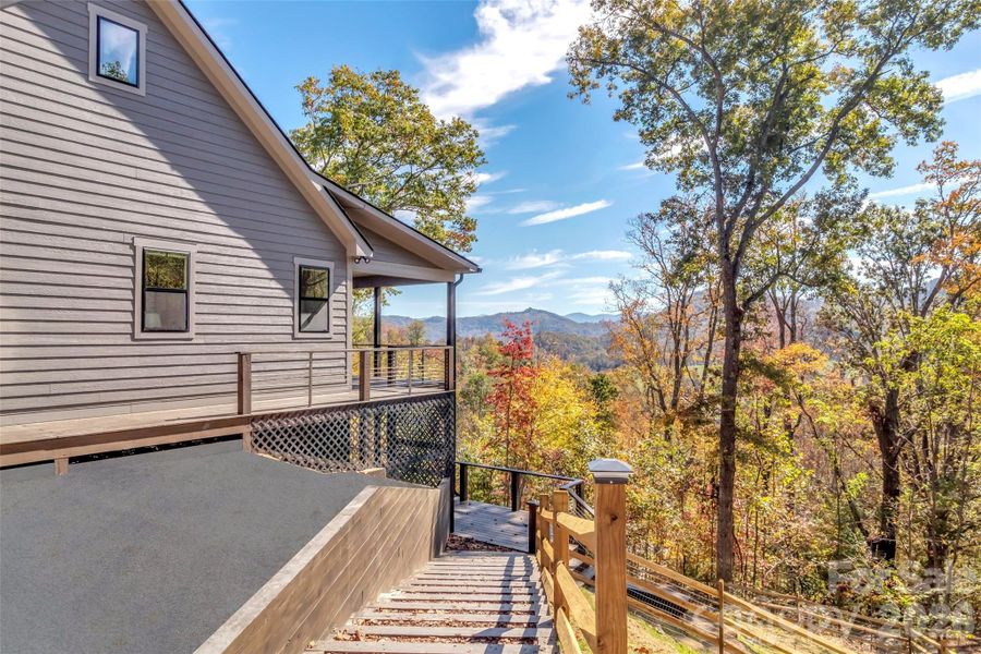 Exterior details and patio area of a home in , Waynesville (Image 29).