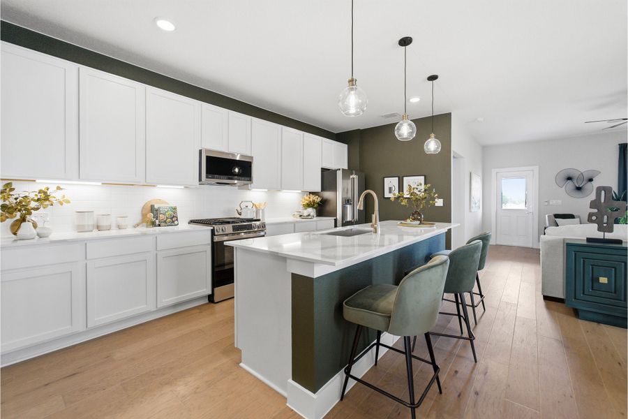 Furnished interior view inside a new home in Sunfield, Buda (Image 14).