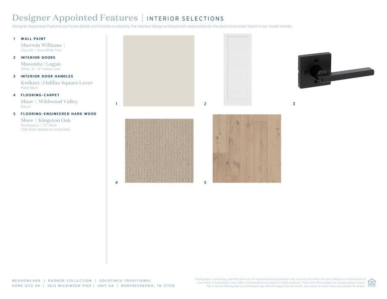 Sample of building materials used in homes in Meadowlark, Murfreesboro (Image 6). Sample of building materials used in homes in Meadowlark, Murfreesboro (Image 6).