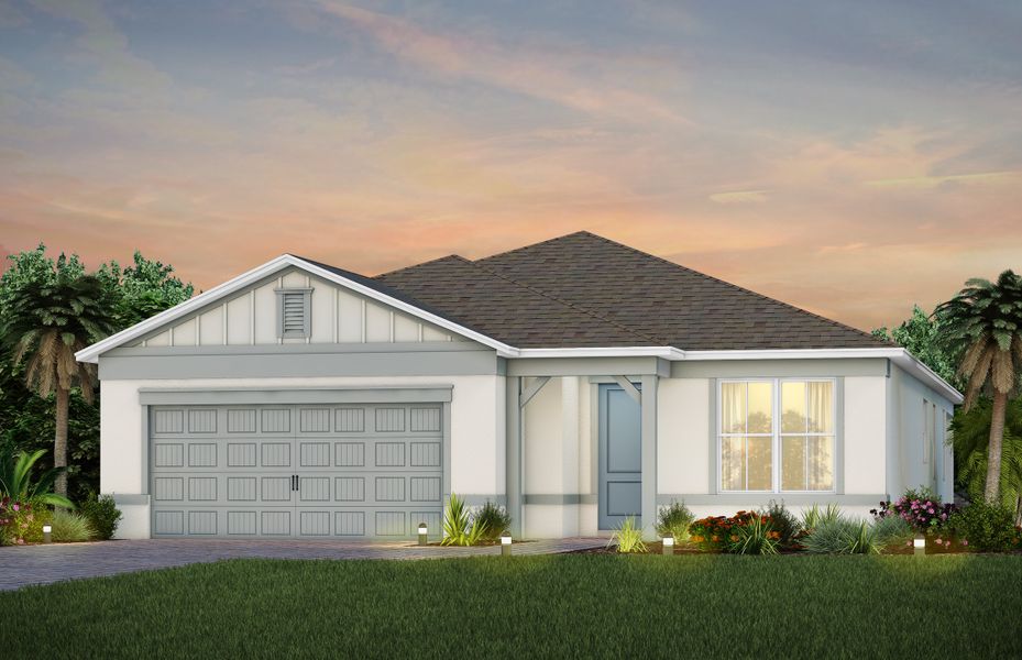 Representative exterior photo of a completed home built from the Mainstay by Del Webb in Del Webb Sunbridge, St. Cloud, FL (Image 2).