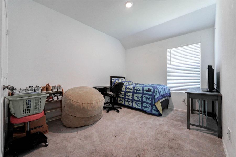 Light and bright third bedroom offers flexibility for a home office, playroom, or guest space in this desirable Katy home. Light and bright third bedroom offers flexibility for a home office, playroom, or guest space in this desirable Katy home.